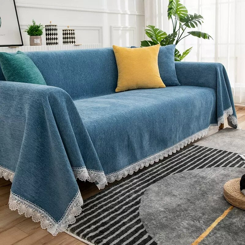Chenille Sofa Towel Blanket Sectional Couch Cover Throw Sofa Blanket Universal Anti-slip Furniture Protector Sofa Throw Slipcover - Image 7