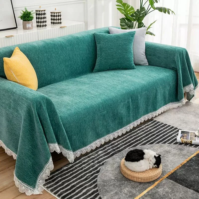 Chenille Sofa Towel Blanket Sectional Couch Cover Throw Sofa Blanket Universal Anti-slip Furniture Protector Sofa Throw Slipcover - Image 8