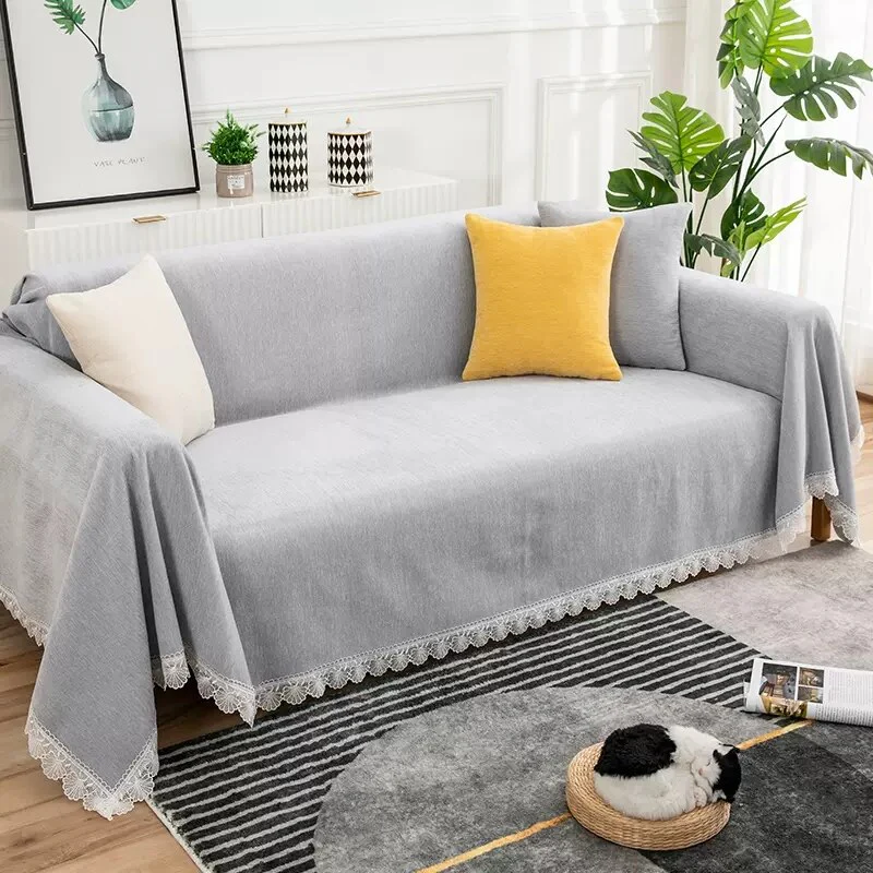 Chenille Sofa Towel Blanket Sectional Couch Cover Throw Sofa Blanket Universal Anti-slip Furniture Protector Sofa Throw Slipcover - Image 9