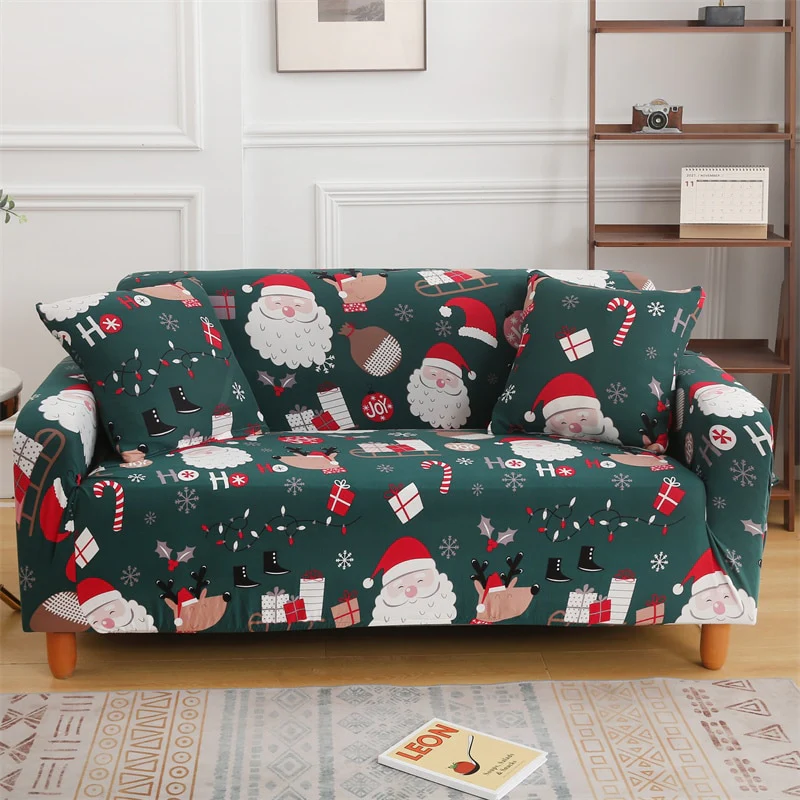 Christmas Sofa Cover for Living Room Elastic Chair Couch Cover Furniture Protector L shape Corner Sofa Need Order 2pieces Cover - Image 18