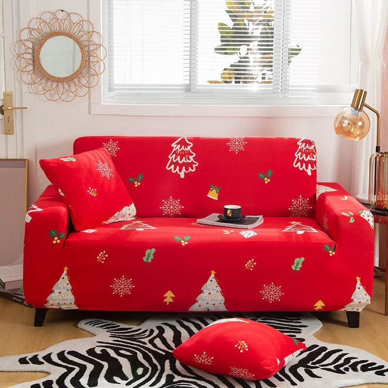 Christmas Sofa Cover for Living Room Elastic Chair Couch Cover Furniture Protector L shape Corner Sofa Need Order 2pieces Cover - Image 22