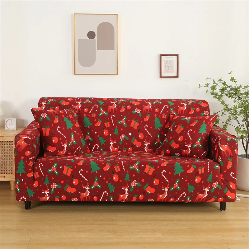 Christmas Sofa Cover for Living Room Elastic Chair Couch Cover Furniture Protector L shape Corner Sofa Need Order 2pieces Cover - Image 25