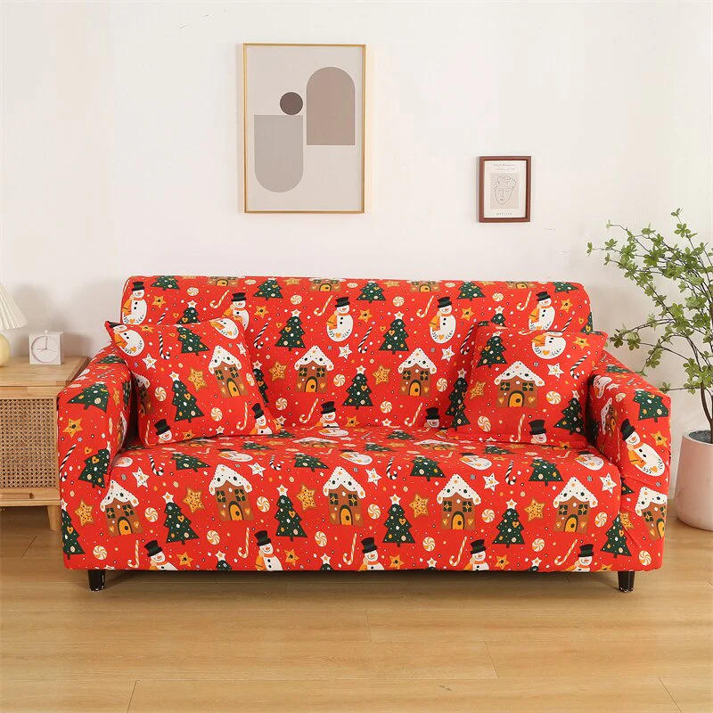 Christmas Sofa Cover for Living Room Elastic Chair Couch Cover Furniture Protector L shape Corner Sofa Need Order 2pieces Cover - Image 26