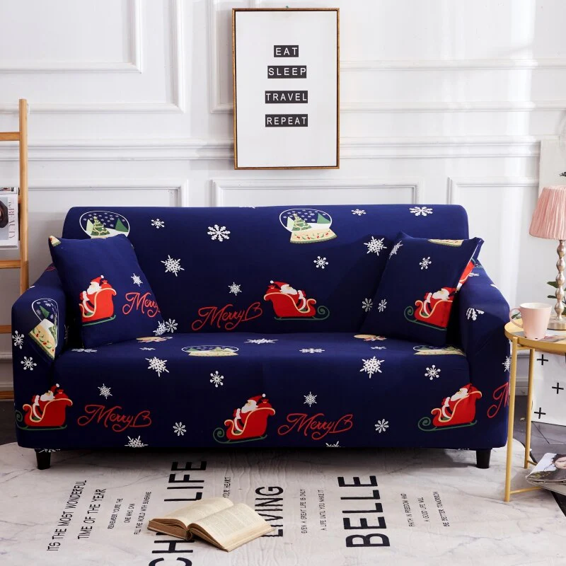 Christmas Sofa Cover for Living Room Elastic Chair Couch Cover Furniture Protector L shape Corner Sofa Need Order 2pieces Cover - Image 28