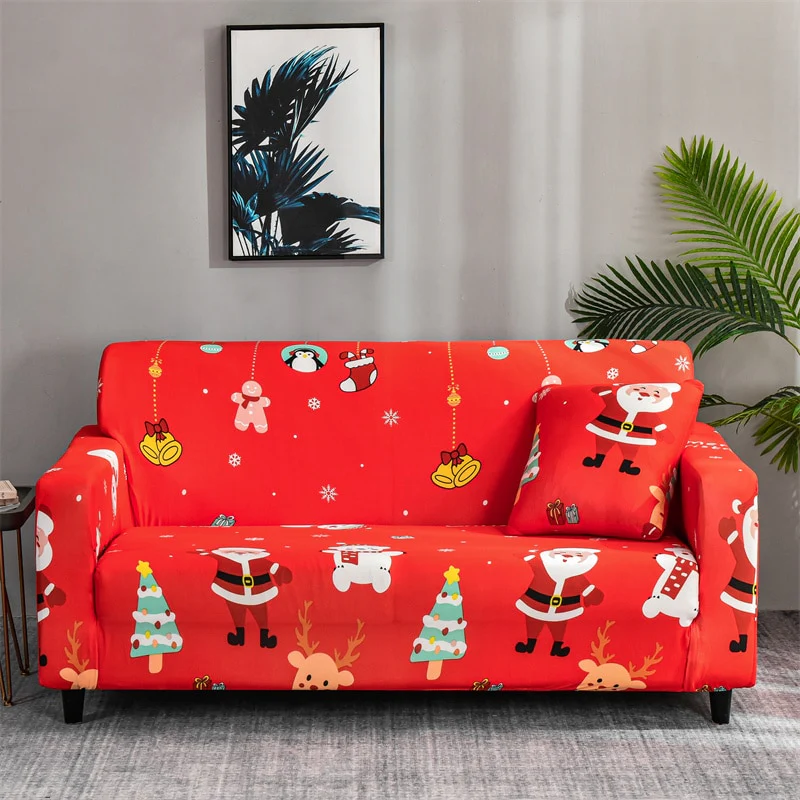 Christmas Sofa Cover for Living Room Elastic Chair Couch Cover Furniture Protector L shape Corner Sofa Need Order 2pieces Cover - Image 29