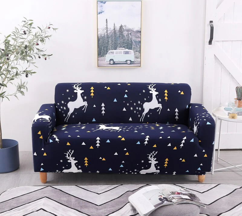 Christmas Sofa Cover for Living Room Elastic Chair Couch Cover Furniture Protector L shape Corner Sofa Need Order 2pieces Cover - Image 31