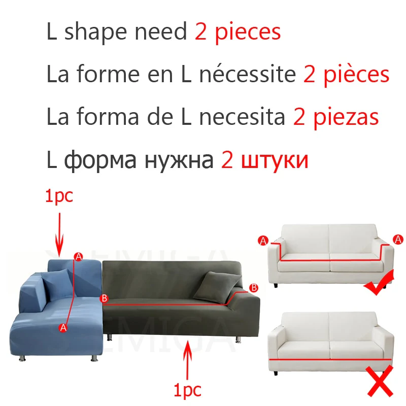 Corner Sofa Covers for Pets Sofa Cover Elastic 1/2/3/4 Seater L-Style Sofa Cover Slipcovers Stretch Stretch Sofa Covers Couch Cover Sofa - Image 3