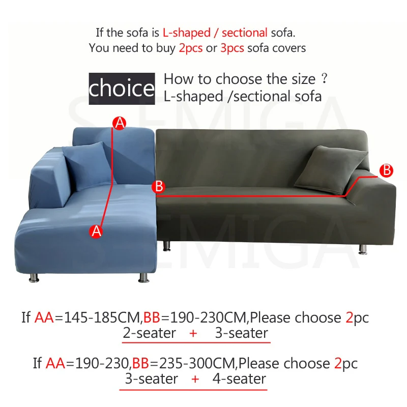 Corner Sofa Covers for Pets Sofa Cover Elastic 1/2/3/4 Seater L-Style Sofa Cover Slipcovers Stretch Stretch Sofa Covers Couch Cover Sofa - Image 4