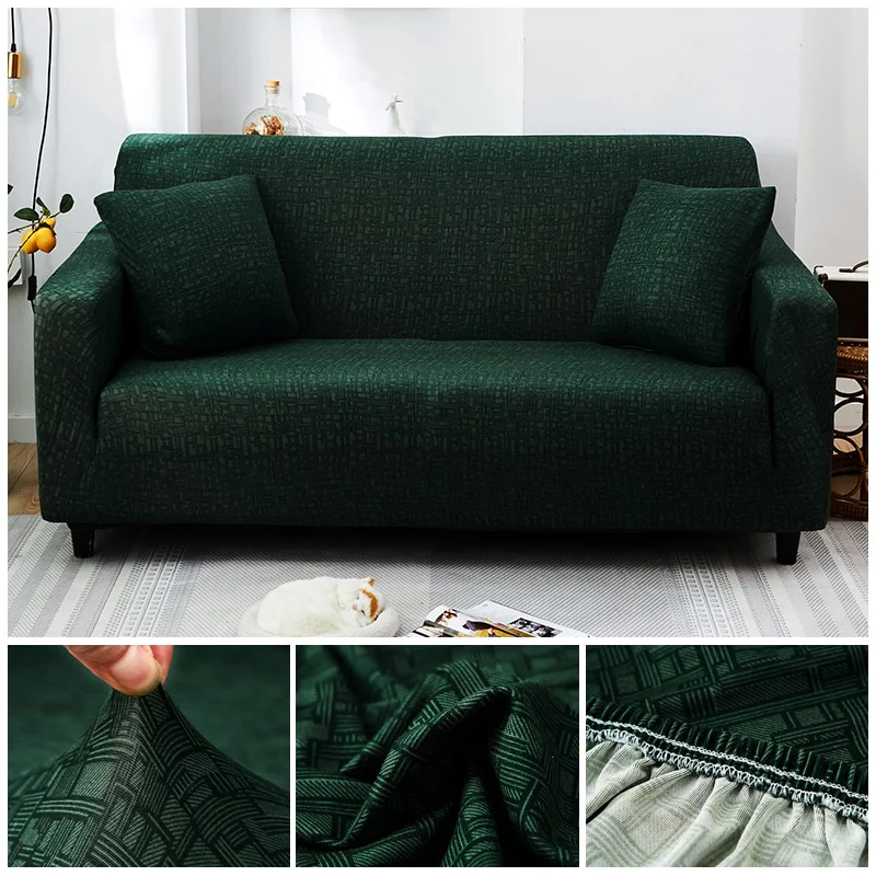 Cross Pattern Elastic Sofa Cover Stretch All-inclusive Sofa Covers Couch Cover Armseat Covers Loveseat 1/2/3/4 seater Cover Sofa Slipcovers - Image 17