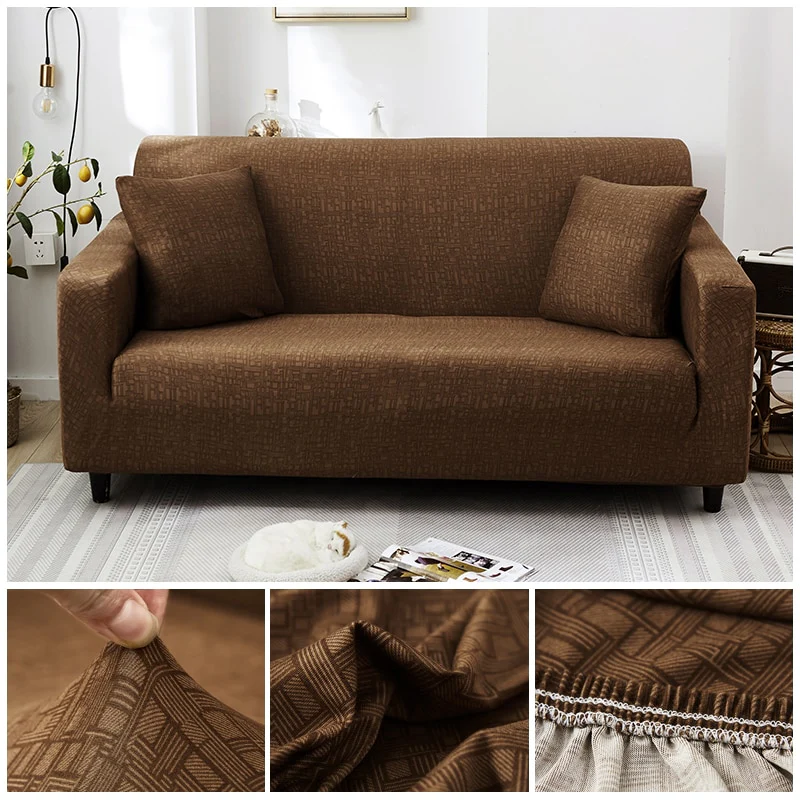Cross Pattern Elastic Sofa Cover Stretch All-inclusive Sofa Covers Couch Cover Armseat Covers Loveseat 1/2/3/4 seater Cover Sofa Slipcovers - Image 18