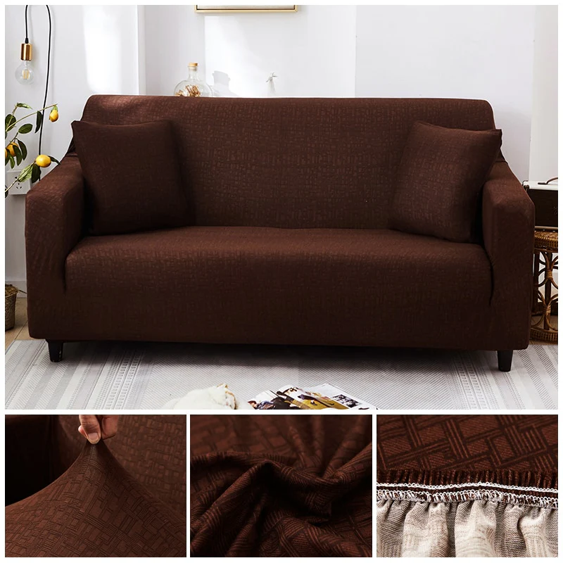 Cross Pattern Elastic Sofa Cover Stretch All-inclusive Sofa Covers Couch Cover Armseat Covers Loveseat 1/2/3/4 seater Cover Sofa Slipcovers - Image 21