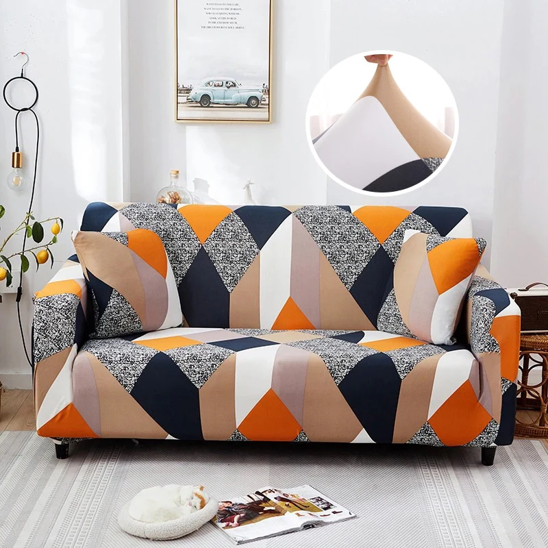 Cross Pattern Elastic Sofa Cover Stretch All-inclusive Sofa Covers Couch Cover Armseat Covers Loveseat 1/2/3/4 seater Cover Sofa Slipcovers - Image 29
