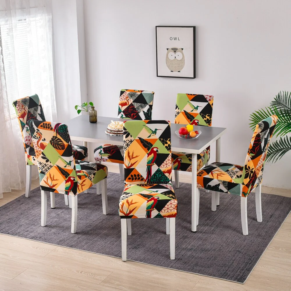 Dining Chair Cover Cheap Anti-dirty Slipcover Elastic Seat Chair Cover for Living Room Kitchen Wedding Banquet Party Removable - Image 38