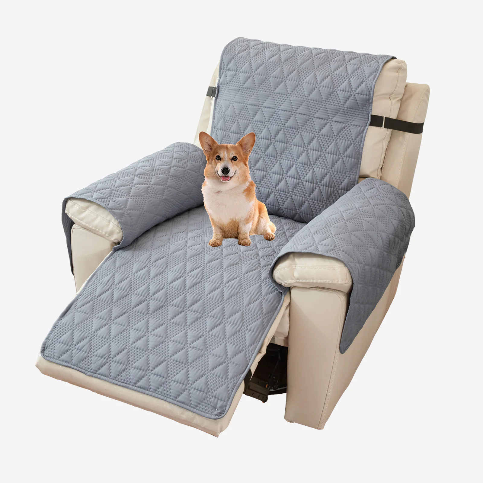 Double-side Waterproof Sofa Covers Dogs Pets Kids Recliner Anti-Slip Couch Recliner Chair Cover  Removable Armchair Slipcover - Image 4