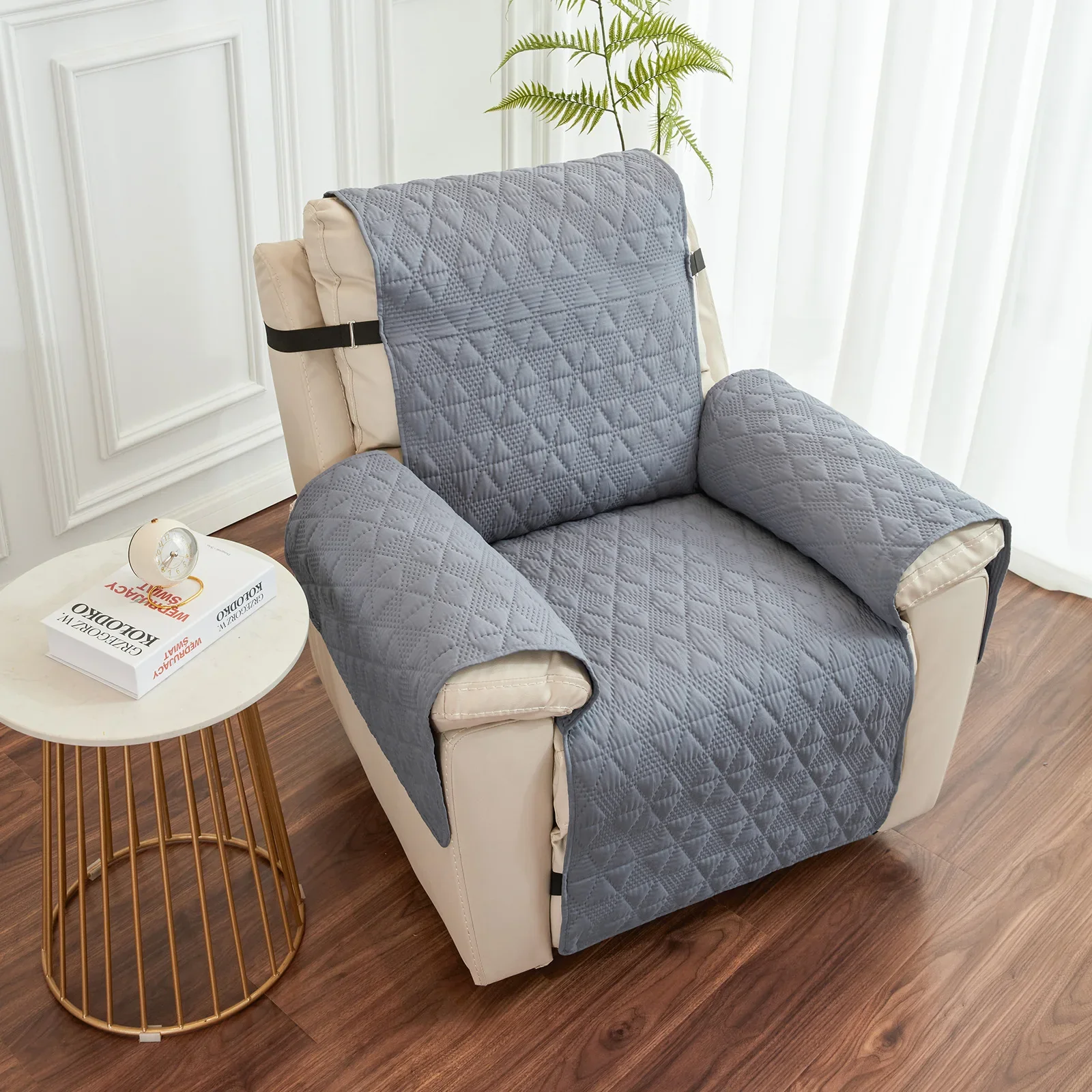 Double-side Waterproof Sofa Covers Dogs Pets Kids Recliner Anti-Slip Couch Recliner Chair Cover  Removable Armchair Slipcover - Image 7