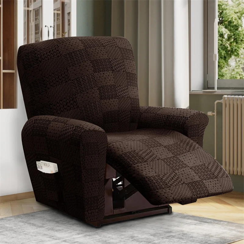 Elastic 2 Seater Recliner Sofa Coves Jacquard Stretch Spandex Lazy Boy Armchair Cover Recliner Furniture Protector Cases - Image 19