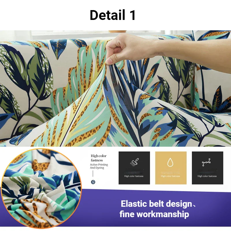 Elastic Corner Couch Sofa Covers Armrest Sofa Can Be Used for 1/2/3/4 Seats L Shape Sofa Cover for Living Room - Image 3