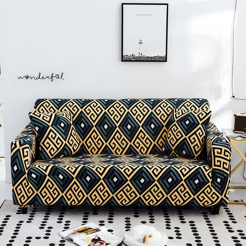 Elastic Dark Purple Sofa Covers Stretch Slipcover Sectional Couch Cover 1/2/3/4-seater Sofa Covers Stretch Dark Purple Sofa Cover - Image 20