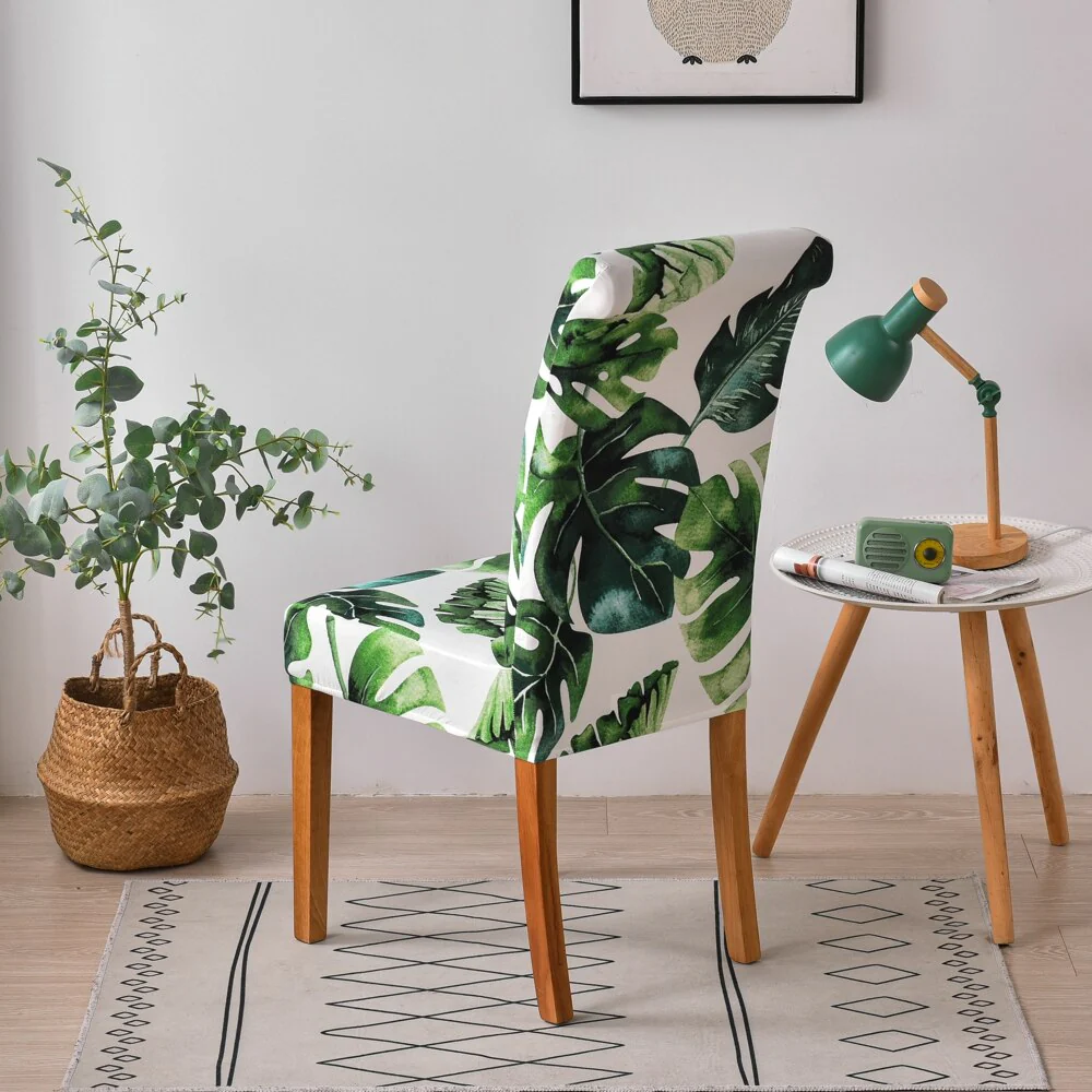 Elastic Floral Print Chair Covers Spandex Chair Cover Stretch Home Dining Multifunctional Spandex Elastic Cloth Universal Size - Image 3