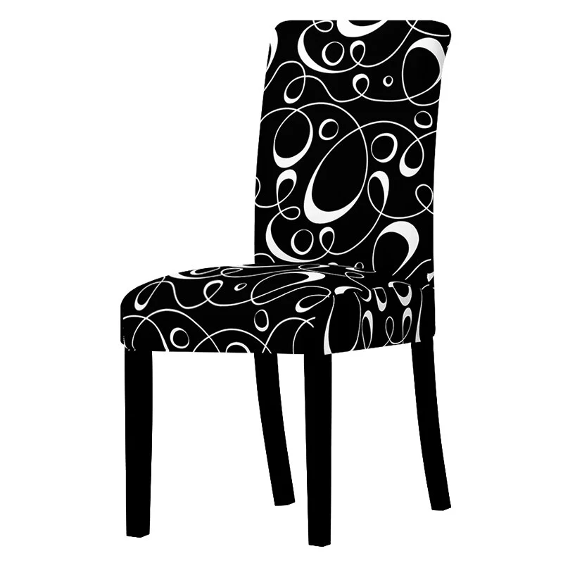 Elastic Floral Print Chair Covers Spandex Chair Cover Stretch Home Dining Multifunctional Spandex Elastic Cloth Universal Size - Image 37