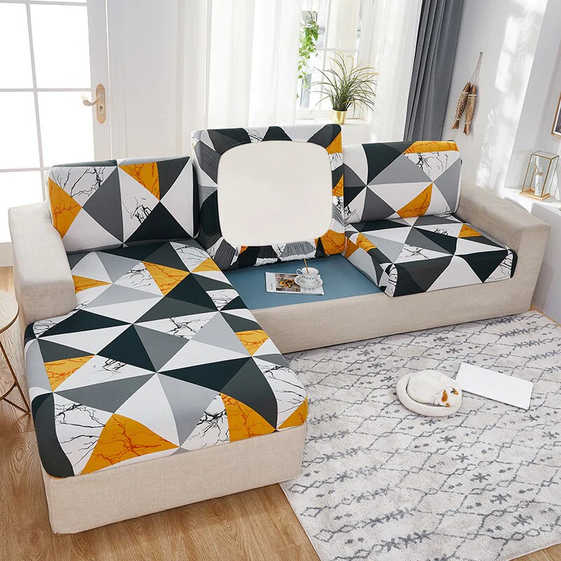 Elastic Geometric Sofa Seat Cushion Cover Stretch Tight Sofa Cover for Living Room Chaise Lounge Couch Corner Sofa Slipcover Seat Cover - Image 11