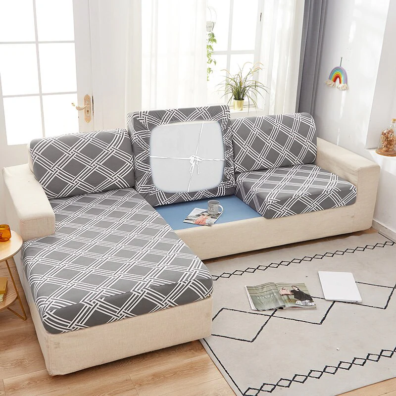 Elastic Geometric Sofa Seat Cushion Cover Stretch Tight Sofa Cover for Living Room Chaise Lounge Couch Corner Sofa Slipcover Seat Cover - Image 12