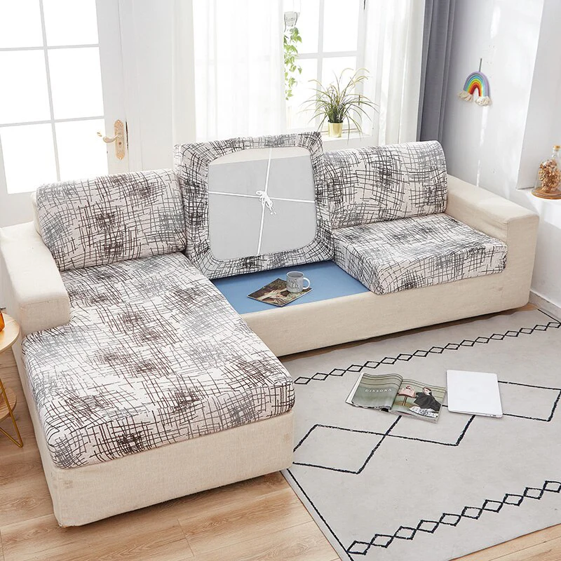 Elastic Geometric Sofa Seat Cushion Cover Stretch Tight Sofa Cover for Living Room Chaise Lounge Couch Corner Sofa Slipcover Seat Cover - Image 9