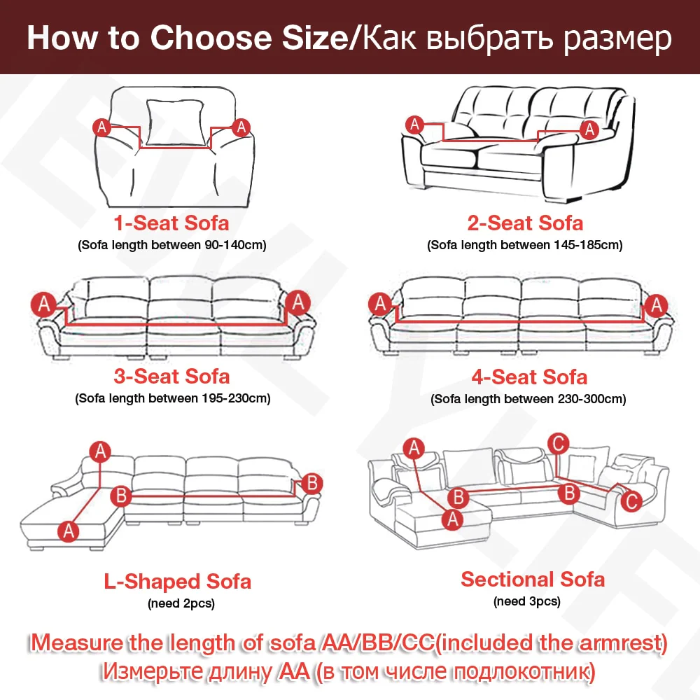 Elastic Sofa Cover Cotton All-inclusive Couch Cover 1/2/3 Seater Stretch Slipcover L Shape Corner Sofa Spandex Jacquard Sofa Cover Fabric Couch Cover - Image 3