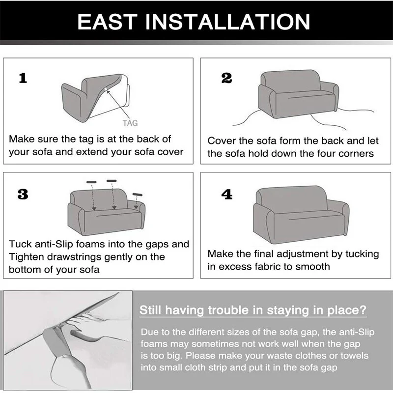 Elastic Sofa Cover High Quality sofas Chaise Covers Lounge Sectional Couch Corner Sofa Slipcover Couch Sofa Cover Single/Loveseat/Three Seat - Image 5