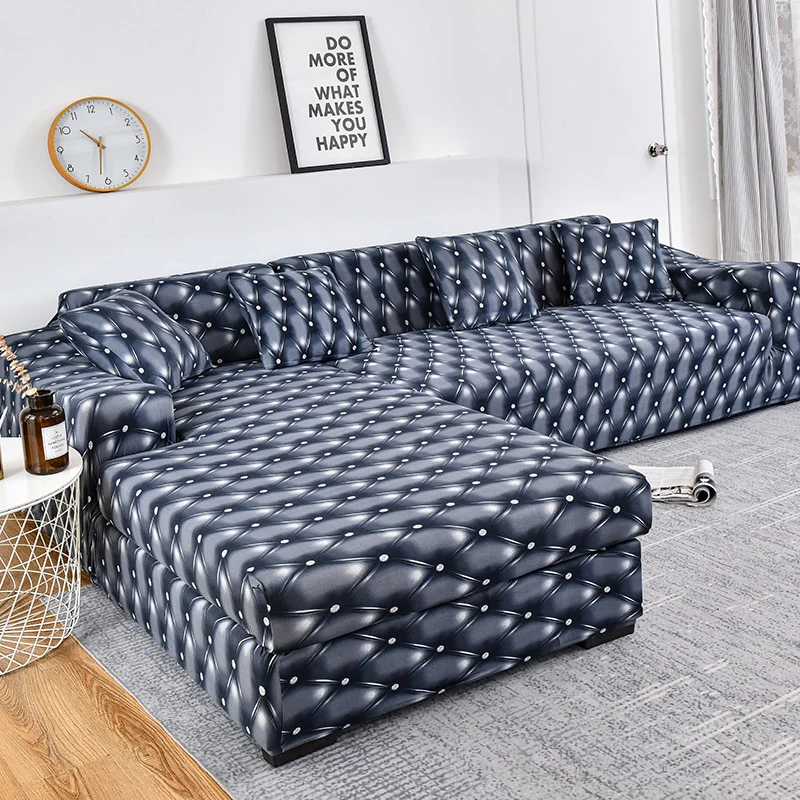 Elastic Sofa Cover L Shape Need Buy 2 Pieces Corner Sofa Covers for Living Room Tight Wrap Slipcovers Couch Cover Elastic Stretch Couch Cover - Image 11
