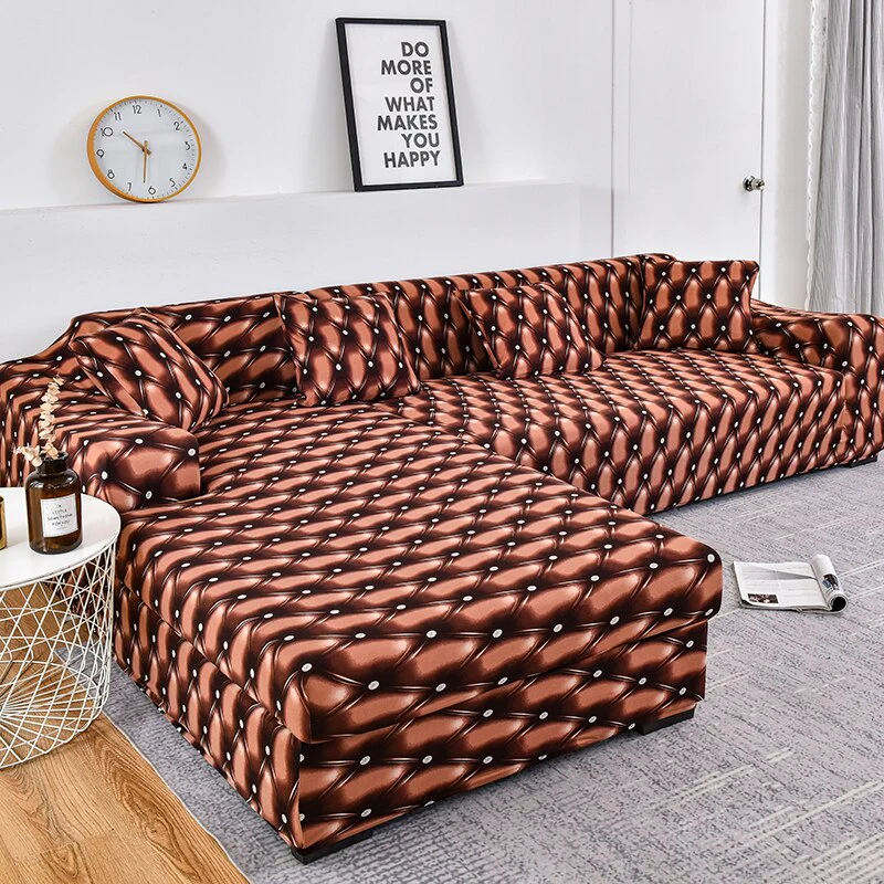 Elastic Sofa Cover L Shape Need Buy 2 Pieces Corner Sofa Covers for Living Room Tight Wrap Slipcovers Couch Cover Elastic Stretch Couch Cover - Image 12