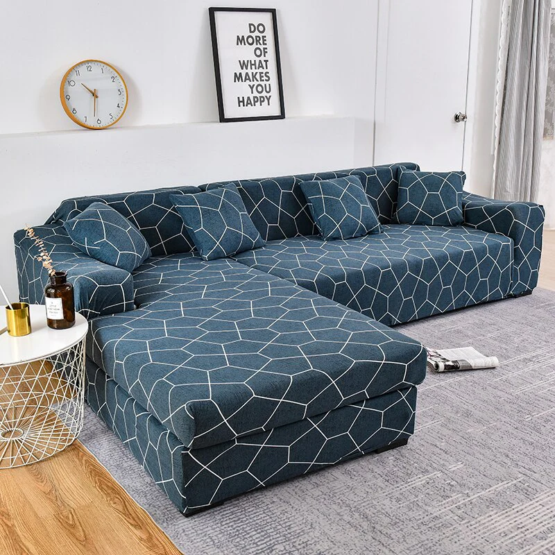 Elastic Sofa Cover L Shape Need Buy 2 Pieces Corner Sofa Covers for Living Room Tight Wrap Slipcovers Couch Cover Elastic Stretch Couch Cover - Image 13