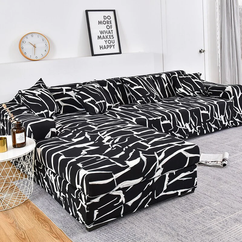 Elastic Sofa Cover L Shape Need Buy 2 Pieces Corner Sofa Covers for Living Room Tight Wrap Slipcovers Couch Cover Elastic Stretch Couch Cover - Image 15