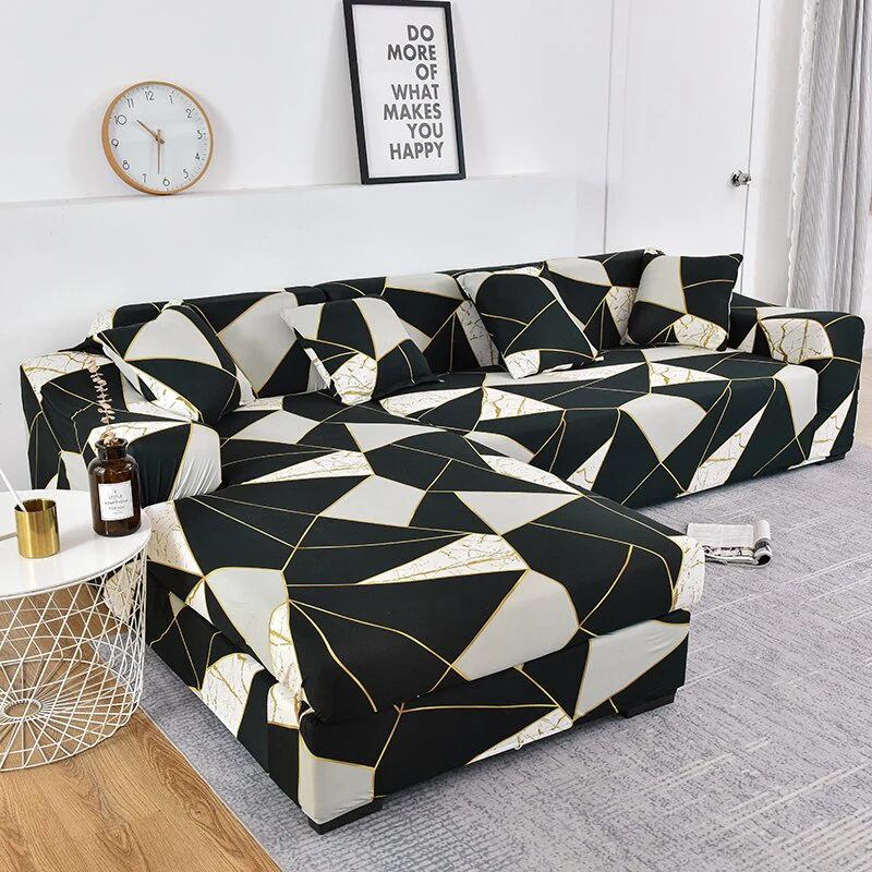 Elastic Sofa Cover L Shape Need Buy 2 Pieces Corner Sofa Covers for Living Room Tight Wrap Slipcovers Couch Cover Elastic Stretch Couch Cover - Image 16