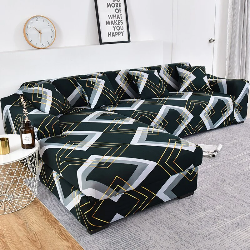 Elastic Sofa Cover L Shape Need Buy 2 Pieces Corner Sofa Covers for Living Room Tight Wrap Slipcovers Couch Cover Elastic Stretch Couch Cover - Image 17