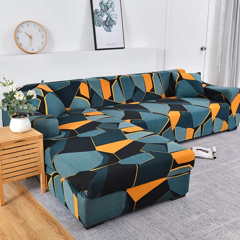 Elastic Sofa Cover L Shape Need Buy 2 Pieces Corner Sofa Covers for Living Room Tight Wrap Slipcovers Couch Cover Elastic Stretch Couch Cover - Image 19