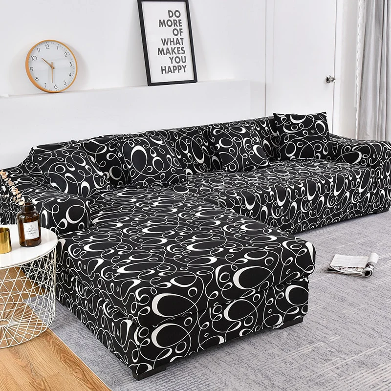 Elastic Sofa Cover L Shape Need Buy 2 Pieces Corner Sofa Covers for Living Room Tight Wrap Slipcovers Couch Cover Elastic Stretch Couch Cover - Image 20