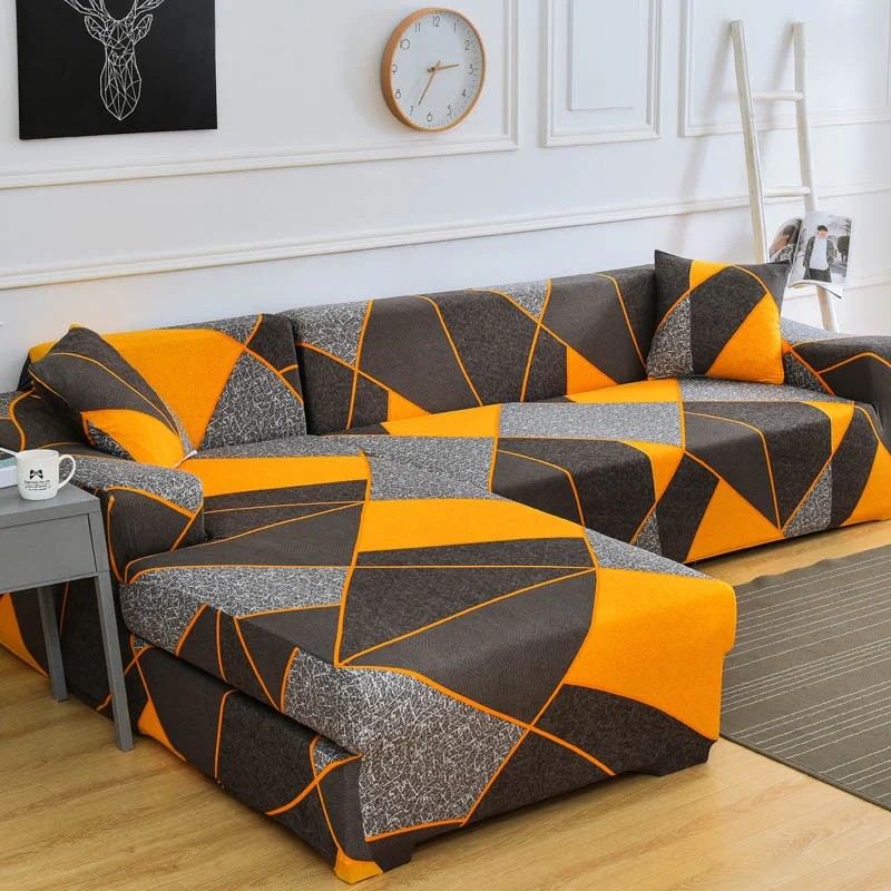 Elastic Sofa Cover L Shape Need Buy 2 Pieces Corner Sofa Covers for Living Room Tight Wrap Slipcovers Couch Cover Elastic Stretch Couch Cover - Image 23