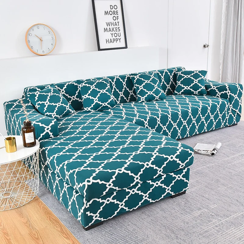 Elastic Sofa Cover L Shape Need Buy 2 Pieces Corner Sofa Covers for Living Room Tight Wrap Slipcovers Couch Cover Elastic Stretch Couch Cover - Image 24