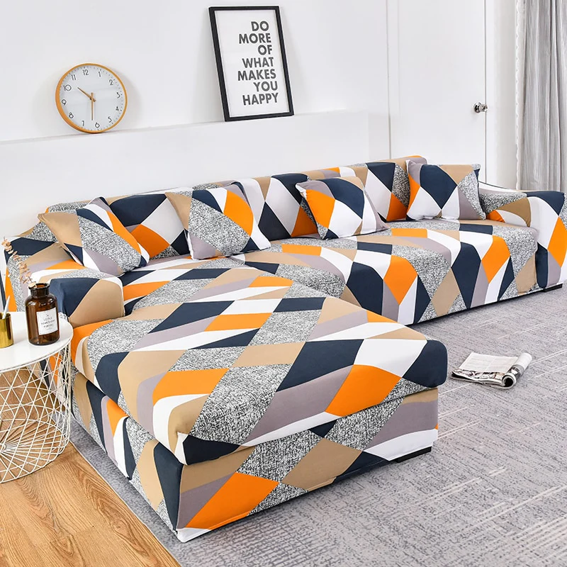Elastic Sofa Cover L Shape Need Buy 2 Pieces Corner Sofa Covers for Living Room Tight Wrap Slipcovers Couch Cover Elastic Stretch Couch Cover - Image 4