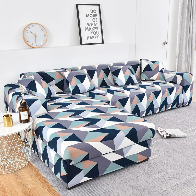 Elastic Sofa Cover L Shape Need Buy 2 Pieces Corner Sofa Covers for Living Room Tight Wrap Slipcovers Couch Cover Elastic Stretch Couch Cover - Image 7
