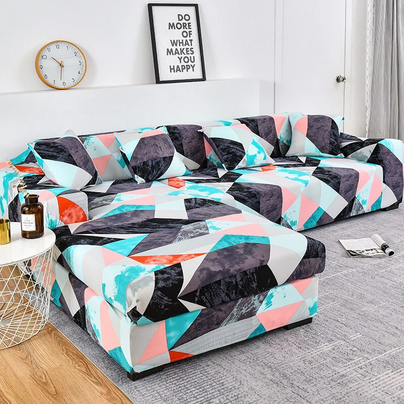 Elastic Sofa Cover L Shape Need Buy 2 Pieces Corner Sofa Covers for Living Room Tight Wrap Slipcovers Couch Cover Elastic Stretch Couch Cover - Image 9