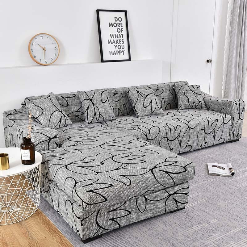 Elastic Sofa Cover Prints Sofa Cover Geometric Couch Cover Elastic Cover Pets Printed Flower Slipcovers Corner L Shaped Chaise Longue Sofa Slipcover - Image 21