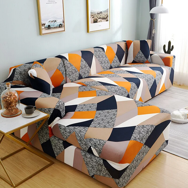 Elastic Sofa Cover Stretch Sectional Corner Couch Cover Universal Cover 1/2/3/4 Slipcover,L Shaped  1/2/3/4 Seats Covers L Shape Sofa Cover - Image 12