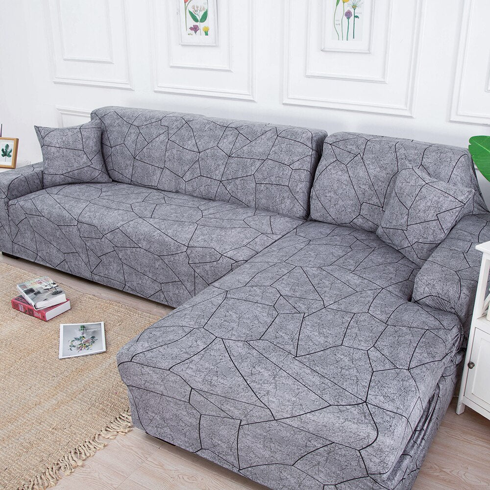 Elastic Sofa Cover Stretch Sectional Corner Couch Cover Universal Cover 1/2/3/4 Slipcover,L Shaped  1/2/3/4 Seats Covers L Shape Sofa Cover - Image 25
