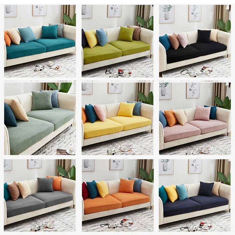 Elastic Sofa Cushion Cover For Couch Cushion Covers Thick Corner Sofa Cushions Seats Funiture Protector Slipcover Couch Cover - Image 5