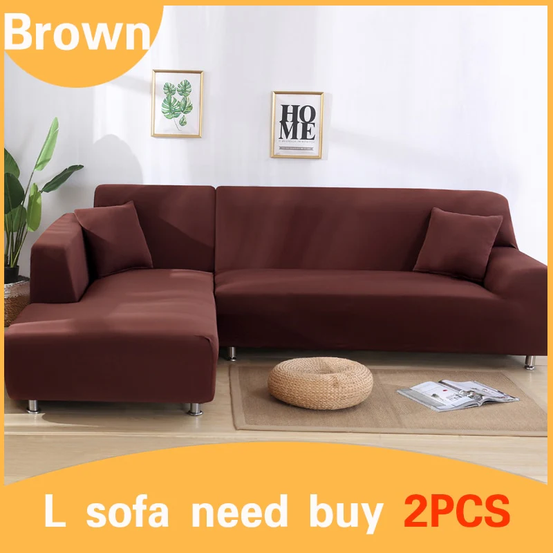 Elastic Stretch Sofa Cover 1/2/3/4 Seat Slipcover Couch Covers Corner Furniture Slipcover for Universal Sofas Livingroom Sectional L Shaped Slipcover - Image 18