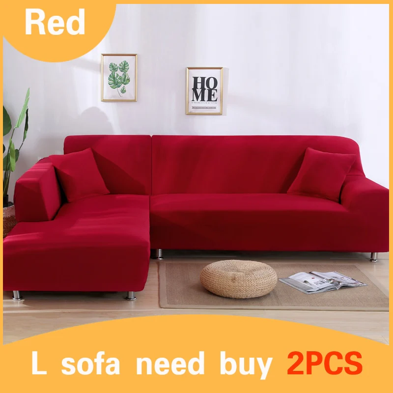 Elastic Stretch Sofa Cover 1/2/3/4 Seat Slipcover Couch Covers Corner Furniture Slipcover for Universal Sofas Livingroom Sectional L Shaped Slipcover - Image 23