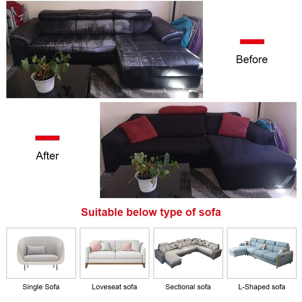 Elastic Stretch Sofa Cover 1/2/3/4 Seat Slipcover Couch Covers Corner Furniture Slipcover for Universal Sofas Livingroom Sectional L Shaped Slipcover - Image 3