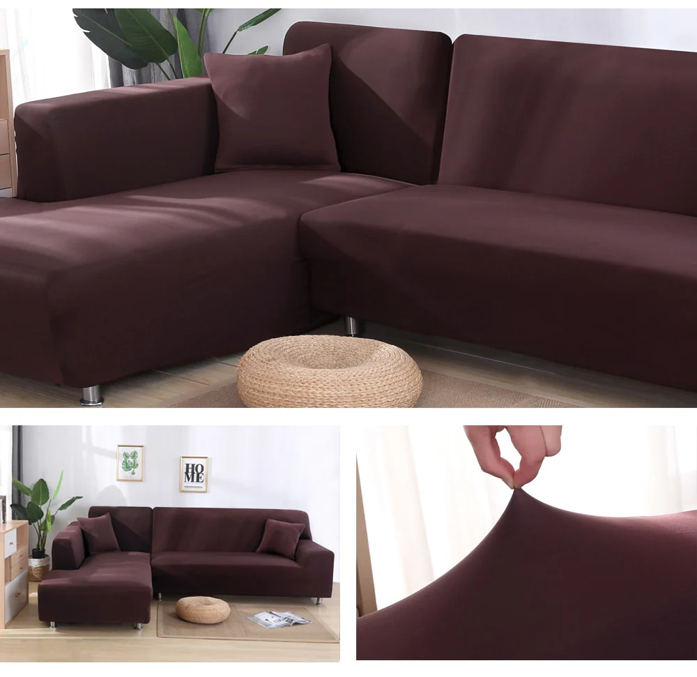 Elastic Stretch Sofa Cover 1/2/3/4 Seat Slipcover Couch Covers Corner Furniture Slipcover for Universal Sofas Livingroom Sectional L Shaped Slipcover - Image 5